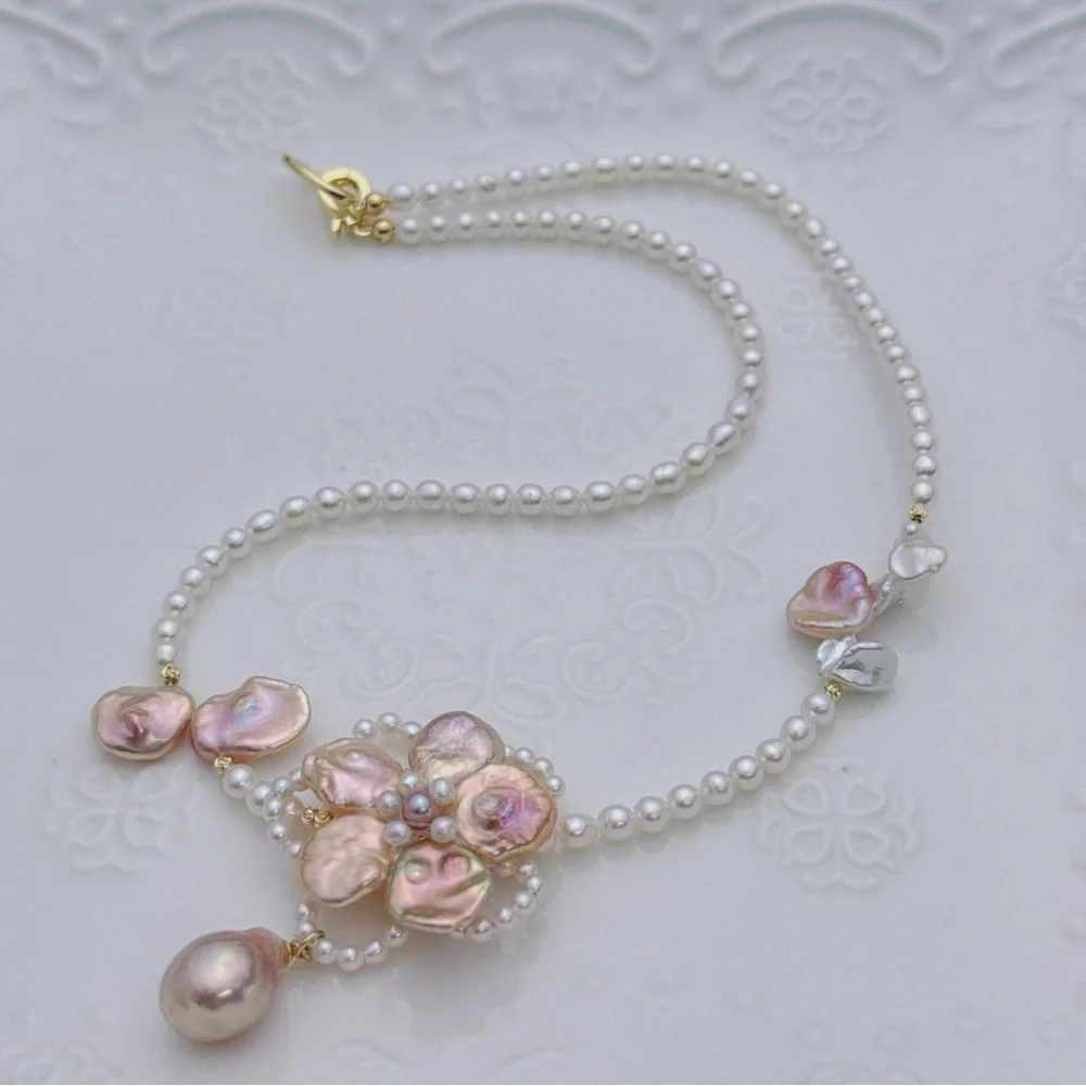26X178 Handmade Premium Quality Freshwater Baroque Pearl Necklace - Picture 4 of 11